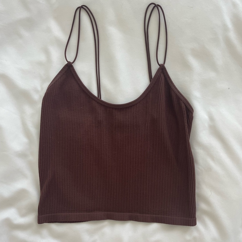 Zara Ribbed Cropped Cami Top